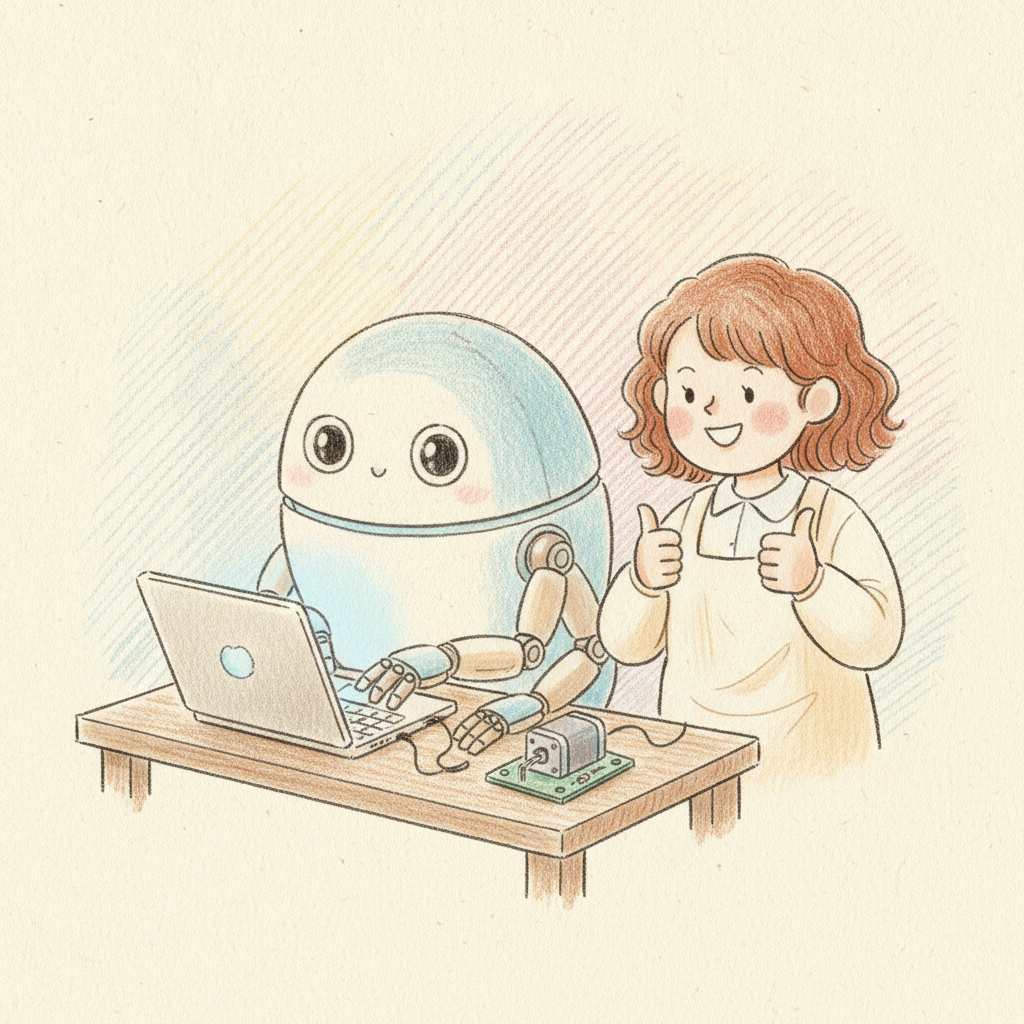 It compiles — a happy moment at the bench