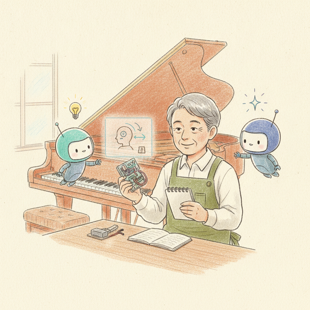 The maker and two AI assistants comparing notes at the bench