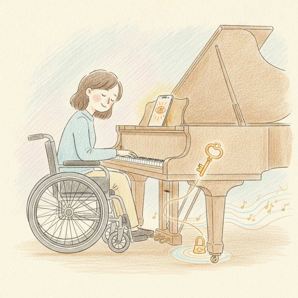 A small head tilt is the key that unlocks the player’s own intended, natural pedalling
